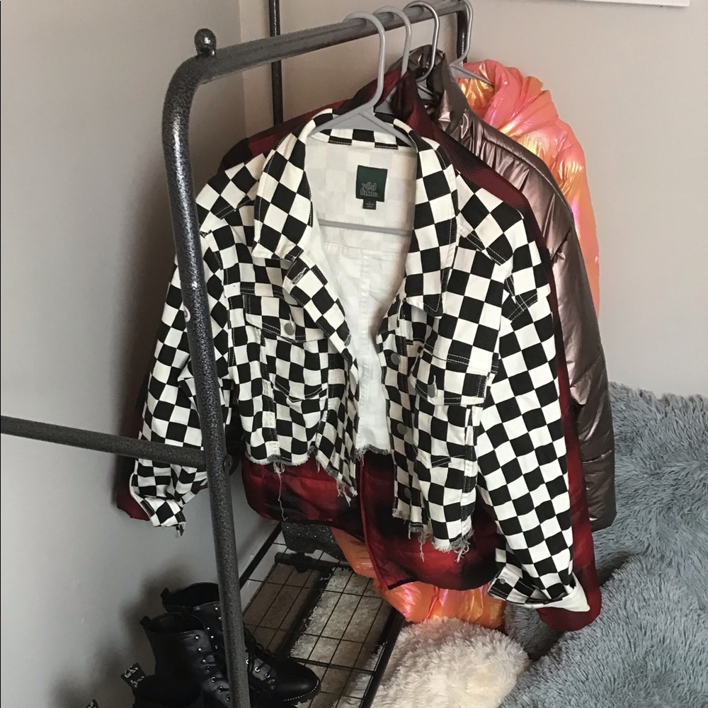 Oversized Checkerboard Jacket